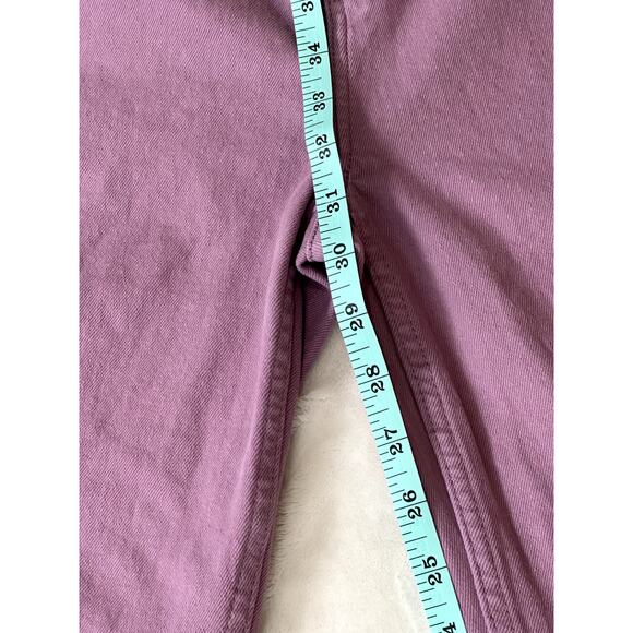 IDYLLWIND Pink Wide Flare Women's High Rise Jeans Raw Hem Size 4W 32L - Picture 4 of 10